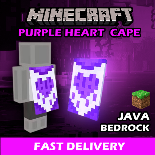 Minecraft - Purple heart cape