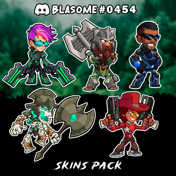Brawlhalla | 5 Skins Pack (10+ Weapons) | Fast Delivery